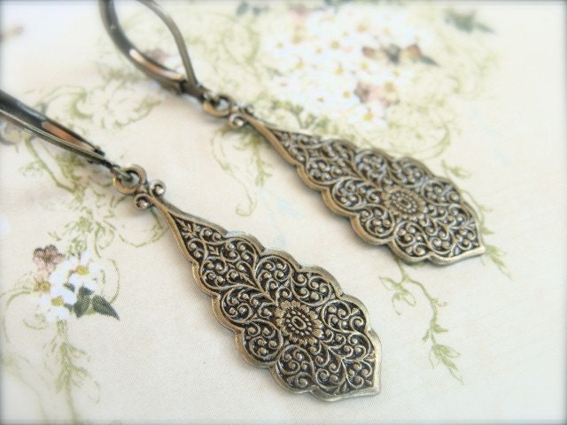 Antique Brass Earrings