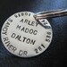 Custom Dog Tag OR Keychain with kid's names- HAND STAMPED  and personalized