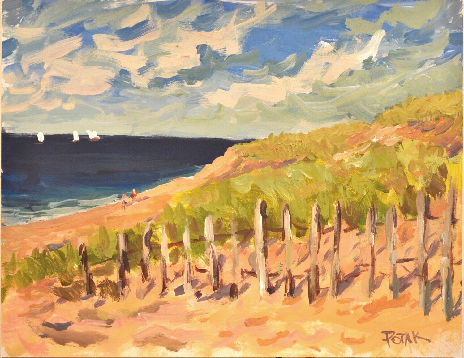Seascape painting of Cape Cod by Russ Potak