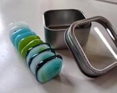 Some Like it Cool  Fused Glass Strong Magnets (Set of 9 with tin)