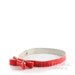 Coral patent leather - bow bracelet.