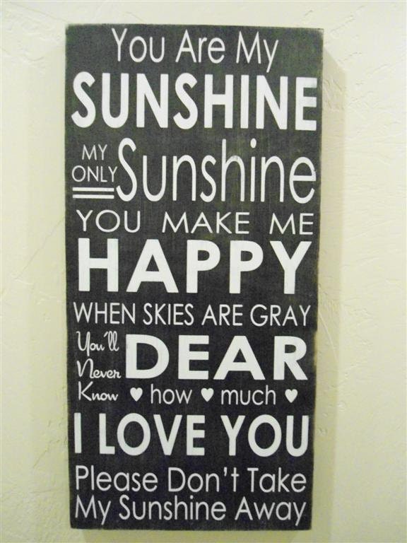 YOU ARE My SUNSHINE - 12 x 24 - Distressed Hand Finished Vintage Sign