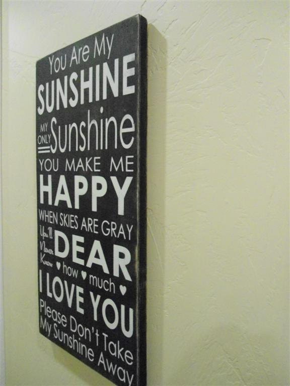 YOU ARE My SUNSHINE - 12 x 24 - Distressed Hand Finished Vintage Sign