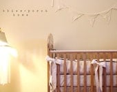 Reserved for Alicia - Off White lined white crib bedding set...."chic"