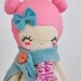 Love lulu doll, plush, softie, handmade