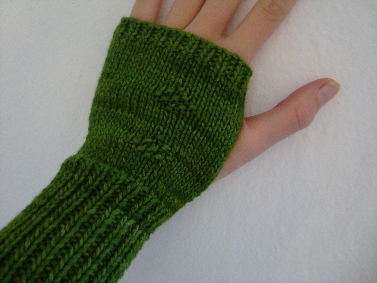 Hand knitted bamboo wrist warmers- 24 colours available