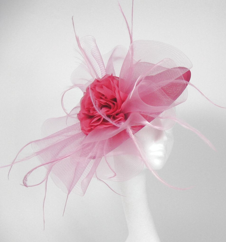 Pink Fascinator Kentucky Derby or Wedding Hat