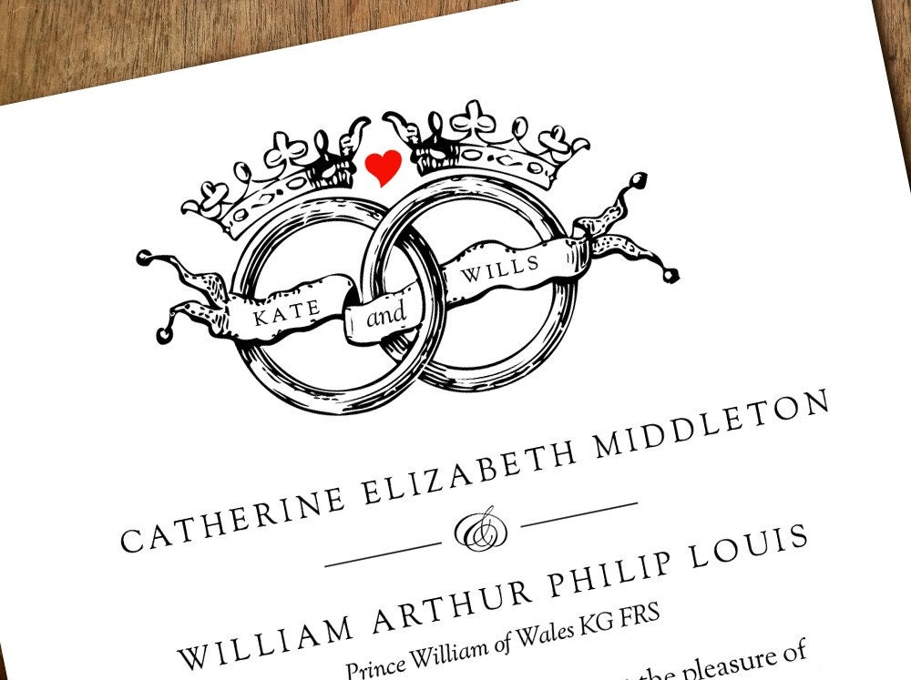 Kate and Wills - Printable Wedding Invitation
