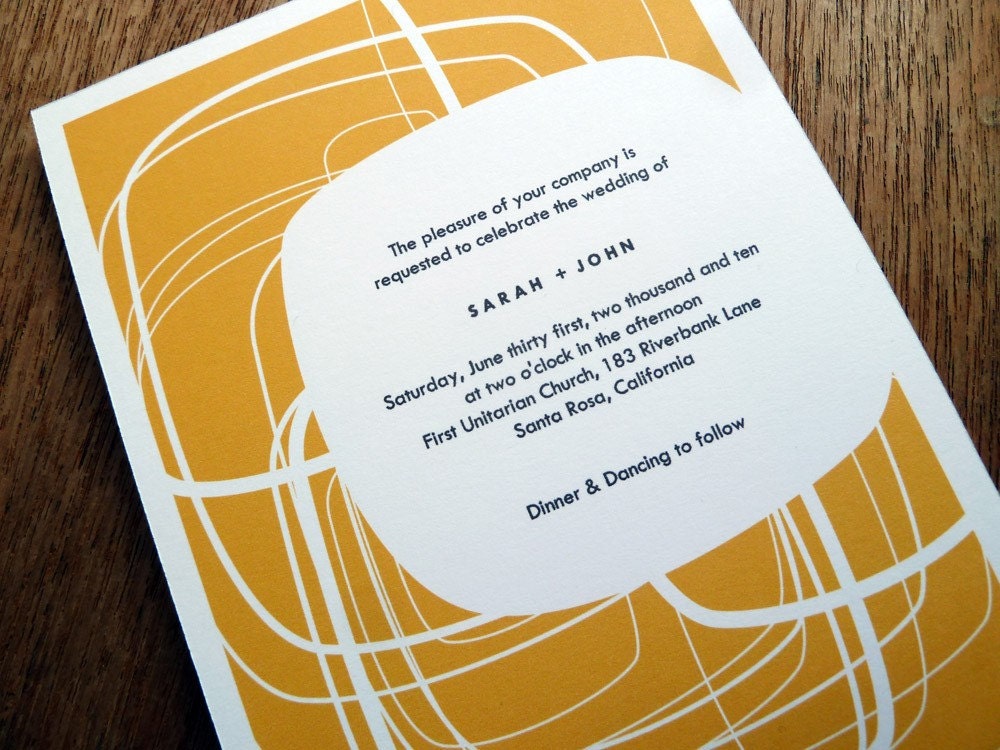 Circles Printable Wedding Invitation
