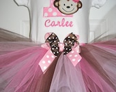 Boutique First Birthday Monkey Tutu Set