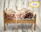 SALE priced........Newborn photography prop..... PerfectlY AdoRABLE MoNKey HaT and Diaper Cover Set