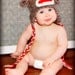 Sock Monkey Baby Hat... .BAby Hat...Sock monkey crochet hat..Newborn photography prop..... PerfectlY AdoRABLE Baby HaT