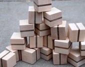 HUGE Maple and Walnut Striped Wood Blocks - 2 inch