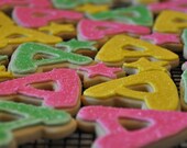 Custom Letter Decorated Sugar Cookies Favors - 1 dozen