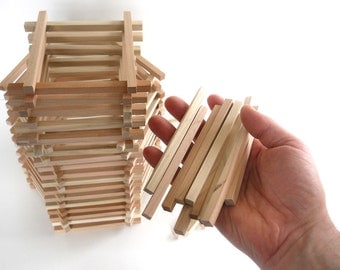 LOWEST PRICE Wooden TOY Building Blocks - 100 Pieces - Handmade - Super Stackers - Eco-Friendly Reclaimed Wood