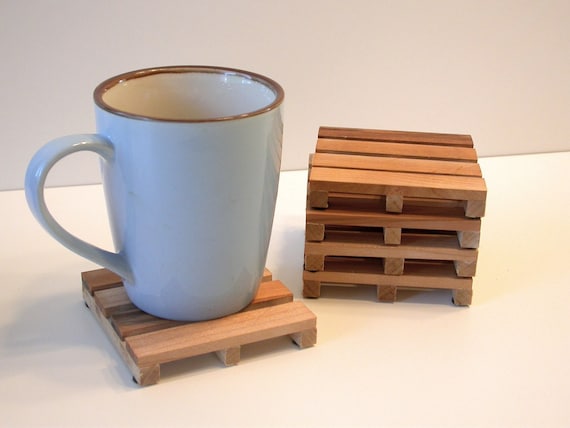 Coasters - Beverage Pallets Made From Reclaimed Wood Pallets - 6 coaster set