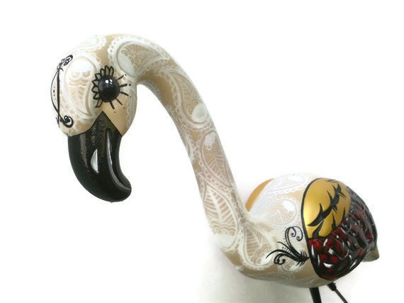 Handpainted Custom Plastic Flamingo