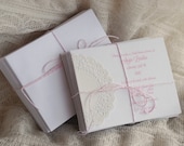 Custom Vintage Chic Doily Invitations - Wedding Save the Date - Baby or Bridal Shower  - Birthday, Engagement, or Tea Party - White on White