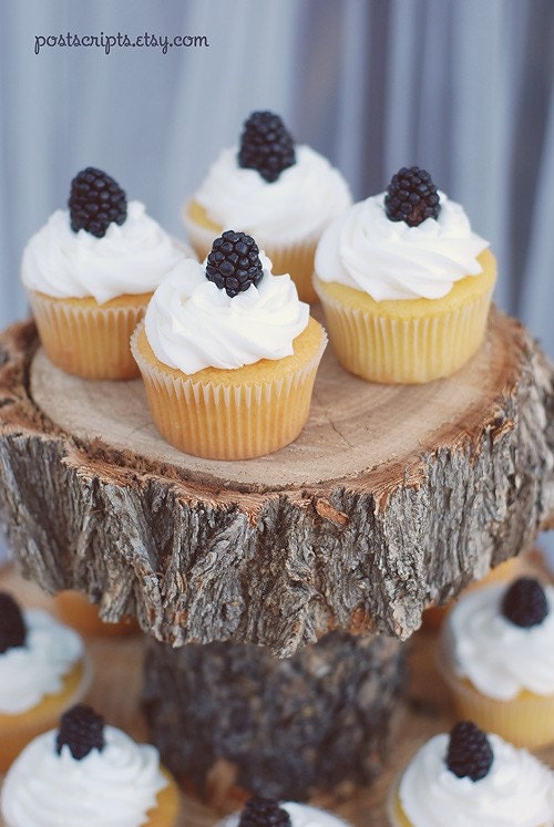 Custom for Jamie - Rustic Wood Tree Slice 5-tier Cupcake Stand for your Wedding, Event, or Party
