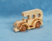 Handcrafted wooden toy car