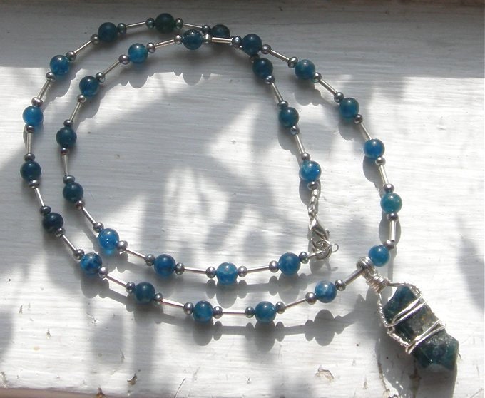 Ajna - Apatite and Silver Pendant Necklace