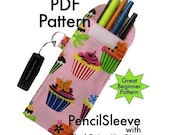 PencilSleeve (Instant Download) PDF Pattern- aGreenSleeve, Pencil Pouch, Pencil Case, Pencil Box, Flash Drive, USB Key Ring