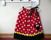 Minnie Mouse Inspired Pillowcase Dress Size 12m to 4