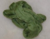 Corriedale Dyed Wool Roving Top in Olive Green 4 oz