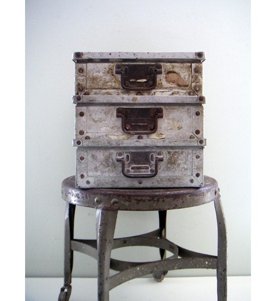 Vintage Industrial Stacking Trays