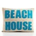 BEACH HOUSE - recycled felt applique pillow 14" x 18" - more colors available