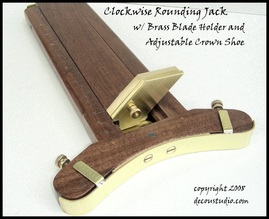 Hat Making Tool Rounding Jack Hat Brim Cutter, Walnut Collector Edition, Machined Brass Blade Holder, Clockwise Cutting Direction