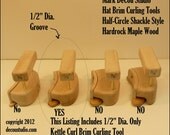 Kettle Curl Hat Making Tool Brim Curling Roll Shaper, Half Circle Shackle, Model HCS13, (0.50")(13mm) Diameter Curl