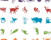 Animal ABC Wall Vinyl Decals Art Graphics Stickers