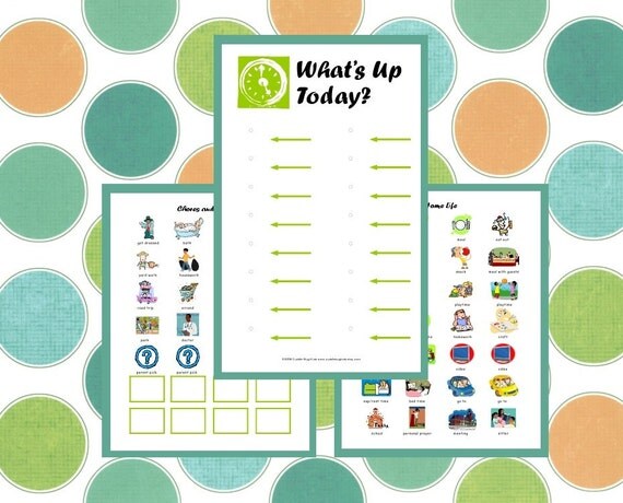 Home Visual Schedule for Kids - What's Up Today 