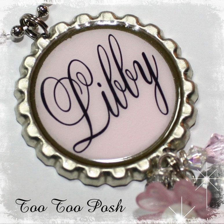 DAINTY Personalized Bottle Cap Pendant Necklace