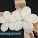 Weddings Accessories Bridal Sash, Pearls Centered Organza Flowers - bridal belt, champagne, silver, grey, black, pink, white, ivory