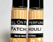 Patchouli Rollon Perfume, Concentrated, Perfume oil, glass bottle, retro, hippie
