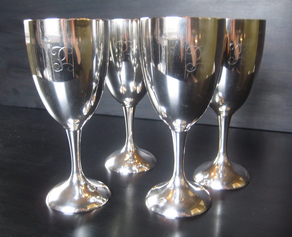 Silver Wine Goblets