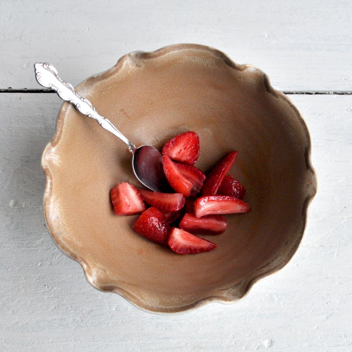minimalist ceramic bowls nesting bowl set of 3 flower shape handmade serving bowls Autumn brown