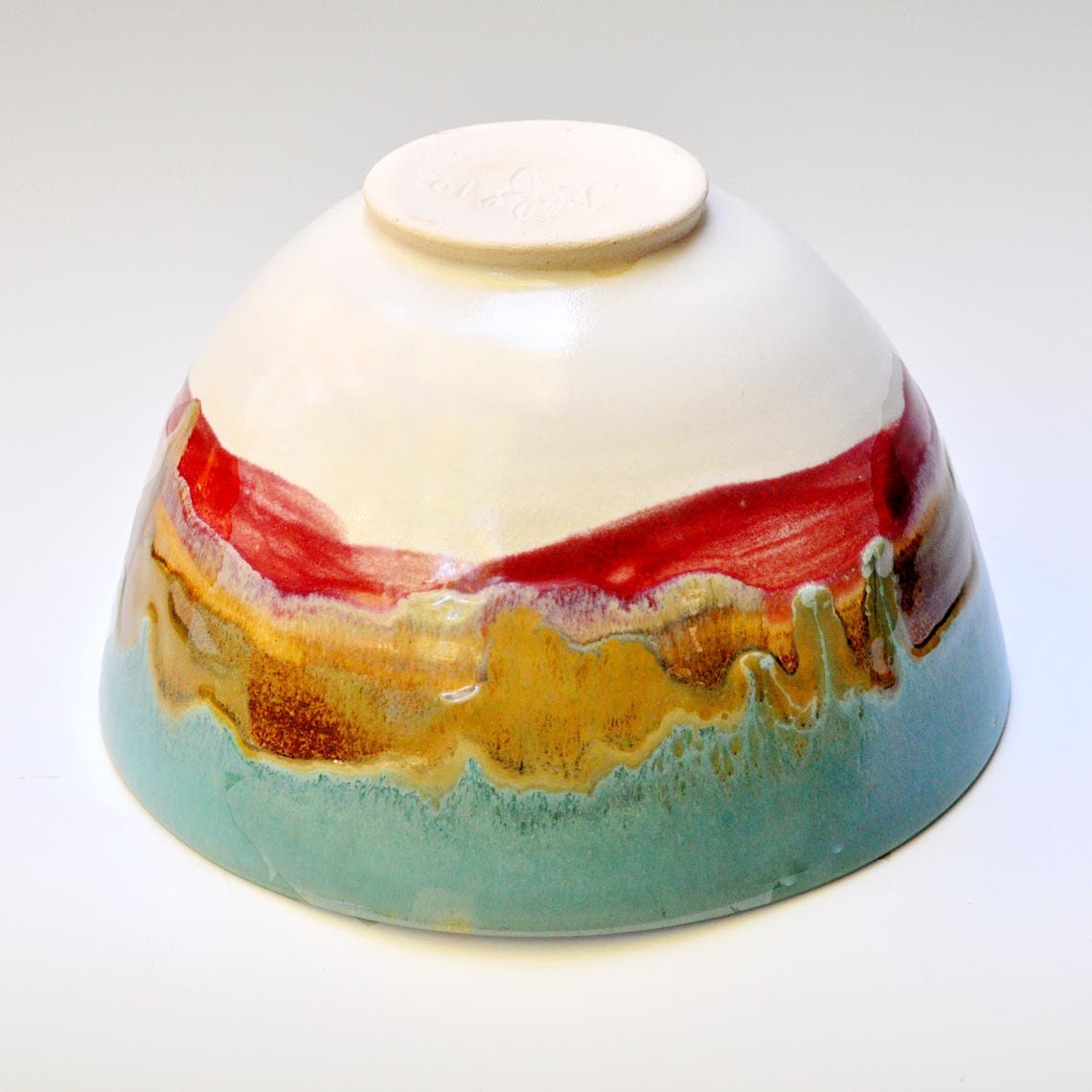 Serving Bowl - handmade  ceramic bowl  turquoise bowl