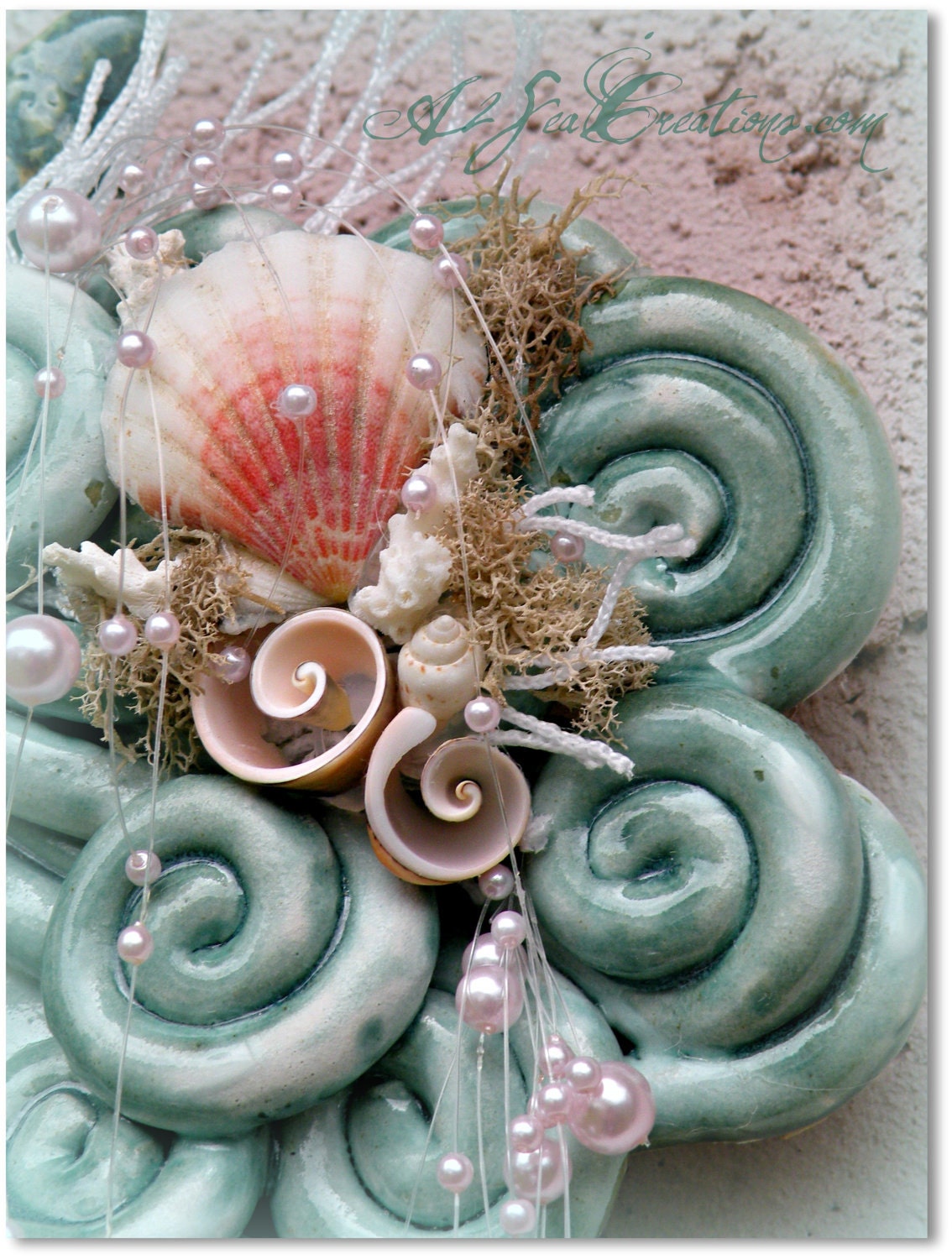 Oceanna - Mermaid Sea Queen - Handbuilt Clay Face