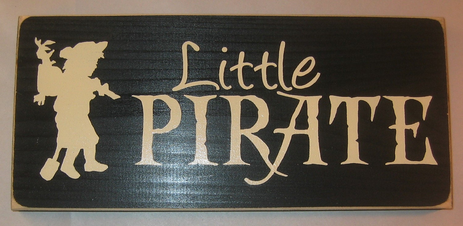 LITTLE PIRATE, Peter Pan, Boys Room, Decor, Sign, Plaque