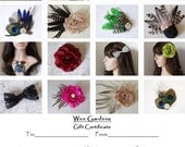 GIFT CERTIFICATE for Feather Hair Clip, Hair Piece Accessory- 30 DOLLARS -
