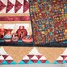 Monument Valley Lap Quilt, Southwest Pottery in Turquoise and Brown, Fathers Day Gift