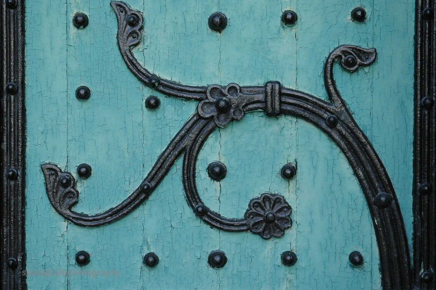 Teal Door - 4 x 7 photograph