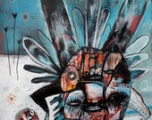 Primitive Bug Print - 13"x19" - Jesse Reno -  His Actions Go Unseen