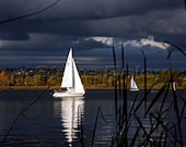 Autumn Sail, A Reflection - 8 x 12 Fine Art Color Photograph