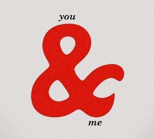 Ampersand Love Anniversary red grey - You and me Print 8 x 11.5