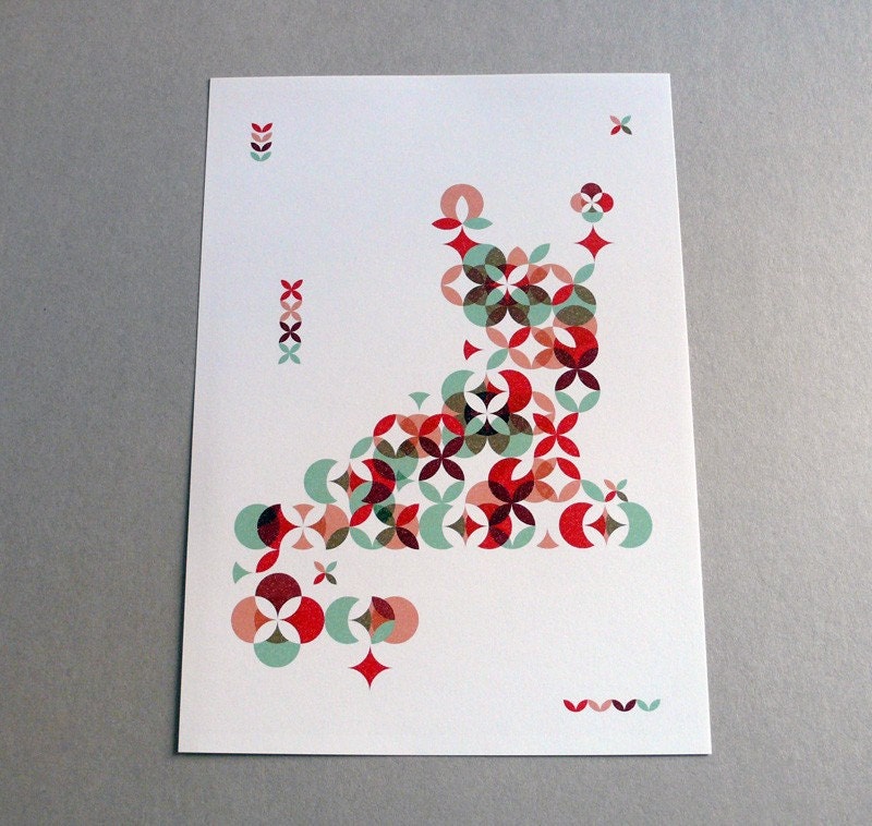 Geometric garden Print 8 x 11.5