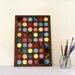 Little garden - Original Painting - wood coin tray vintage circles geometry color